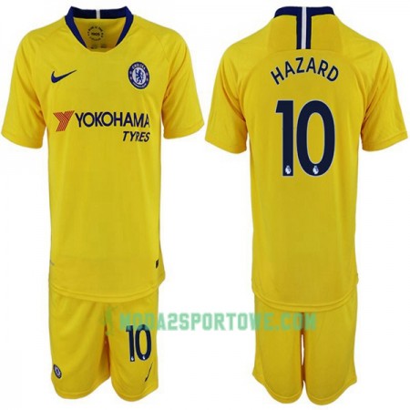 Koszulka Chelsea Hazard 10 Dziecięcy Wyjazdowe Stroje Piłkarskie 2018-2019 Krótki Rękaw